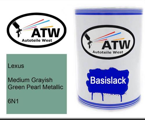 Lexus, Medium Grayish Green Pearl Metallic, 6N1: 500ml Lackdose, von ATW Autoteile West.